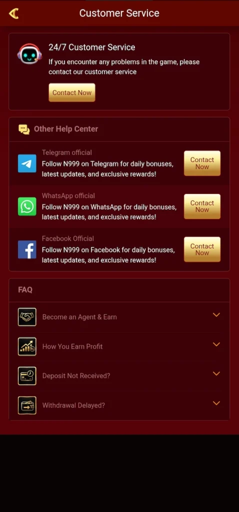 n999 Costumer Service